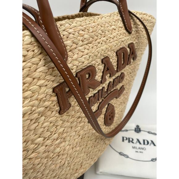 SOLD!❌❌BRAND NEW PRADA RAFFIA STRAW SUMMER SHOULDER TOTE BAG AUTHENTIC! - Picture 8 of 15